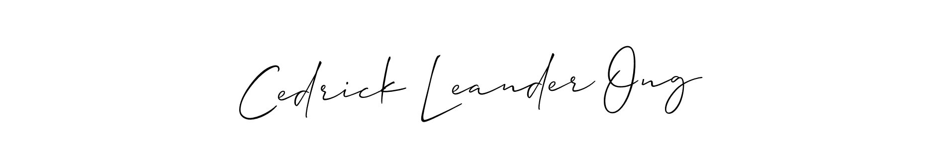 It looks lik you need a new signature style for name Cedrick Leander Ong. Design unique handwritten (Allison_Script) signature with our free signature maker in just a few clicks. Cedrick Leander Ong signature style 2 images and pictures png