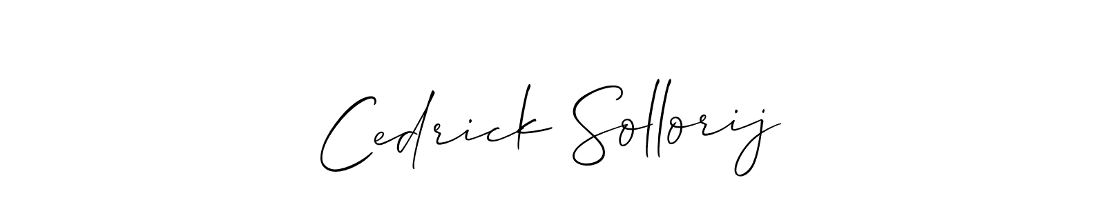 Design your own signature with our free online signature maker. With this signature software, you can create a handwritten (Allison_Script) signature for name Cedrick Sollorij. Cedrick Sollorij signature style 2 images and pictures png