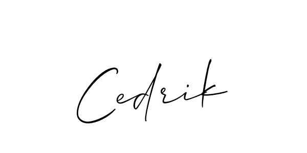 Create a beautiful signature design for name Cedrik. With this signature (Allison_Script) fonts, you can make a handwritten signature for free. Cedrik signature style 2 images and pictures png