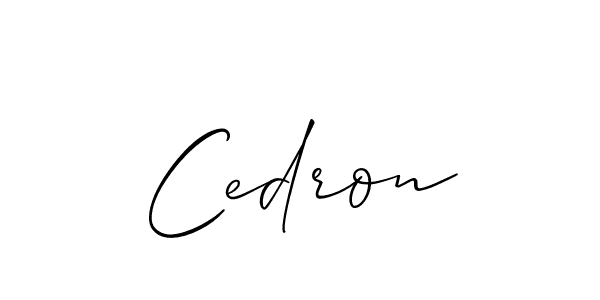 Allison_Script is a professional signature style that is perfect for those who want to add a touch of class to their signature. It is also a great choice for those who want to make their signature more unique. Get Cedron name to fancy signature for free. Cedron signature style 2 images and pictures png