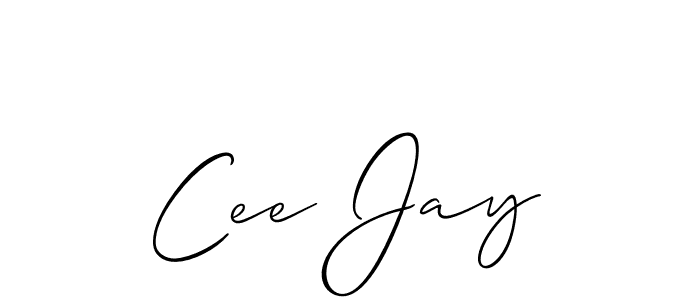 Create a beautiful signature design for name Cee Jay. With this signature (Allison_Script) fonts, you can make a handwritten signature for free. Cee Jay signature style 2 images and pictures png