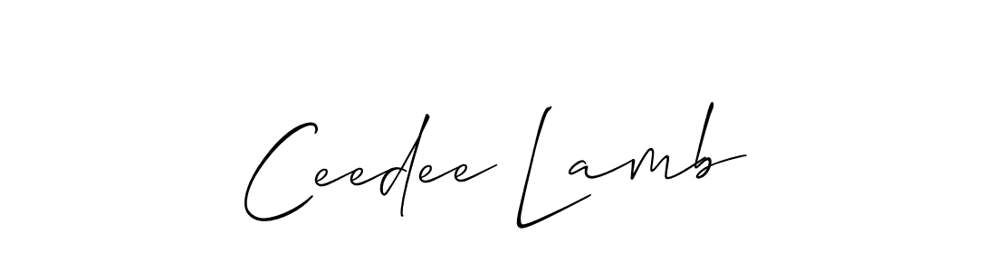 You should practise on your own different ways (Allison_Script) to write your name (Ceedee Lamb) in signature. don't let someone else do it for you. Ceedee Lamb signature style 2 images and pictures png