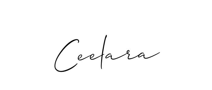 Design your own signature with our free online signature maker. With this signature software, you can create a handwritten (Allison_Script) signature for name Ceelara. Ceelara signature style 2 images and pictures png