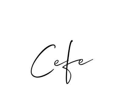 How to make Cefe signature? Allison_Script is a professional autograph style. Create handwritten signature for Cefe name. Cefe signature style 2 images and pictures png
