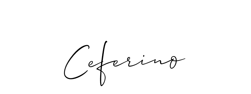 Allison_Script is a professional signature style that is perfect for those who want to add a touch of class to their signature. It is also a great choice for those who want to make their signature more unique. Get Ceferino name to fancy signature for free. Ceferino signature style 2 images and pictures png