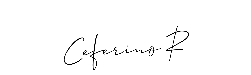 How to make Ceferino R name signature. Use Allison_Script style for creating short signs online. This is the latest handwritten sign. Ceferino R signature style 2 images and pictures png