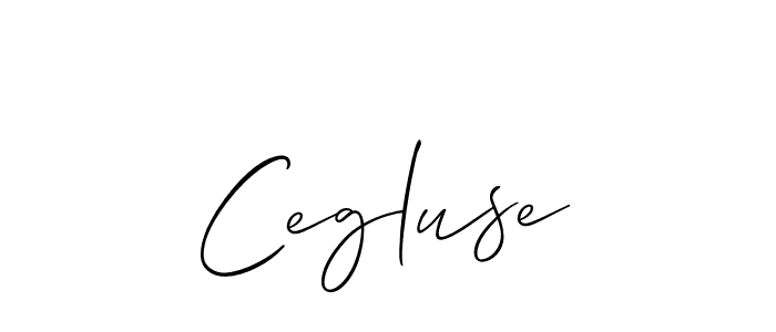 Make a beautiful signature design for name Cegluse. With this signature (Allison_Script) style, you can create a handwritten signature for free. Cegluse signature style 2 images and pictures png