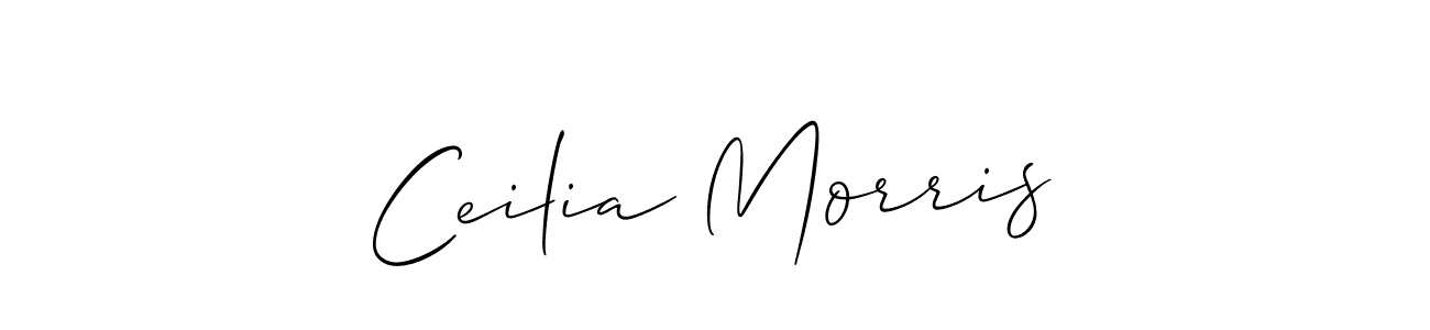 How to make Ceilia Morris signature? Allison_Script is a professional autograph style. Create handwritten signature for Ceilia Morris name. Ceilia Morris signature style 2 images and pictures png