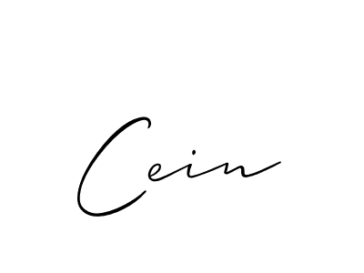 Design your own signature with our free online signature maker. With this signature software, you can create a handwritten (Allison_Script) signature for name Cein. Cein signature style 2 images and pictures png