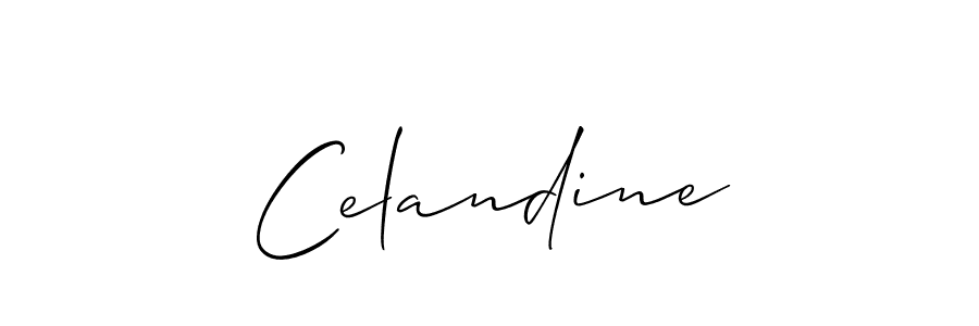 How to make Celandine name signature. Use Allison_Script style for creating short signs online. This is the latest handwritten sign. Celandine signature style 2 images and pictures png