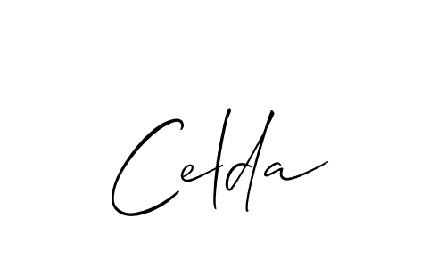 Similarly Allison_Script is the best handwritten signature design. Signature creator online .You can use it as an online autograph creator for name Celda. Celda signature style 2 images and pictures png