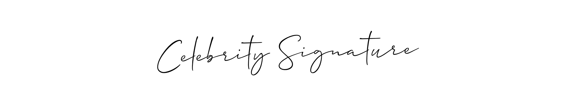 Design your own signature with our free online signature maker. With this signature software, you can create a handwritten (Allison_Script) signature for name Celebrity Signature. Celebrity Signature signature style 2 images and pictures png