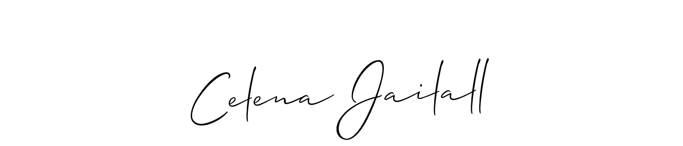 Also You can easily find your signature by using the search form. We will create Celena Jailall name handwritten signature images for you free of cost using Allison_Script sign style. Celena Jailall signature style 2 images and pictures png