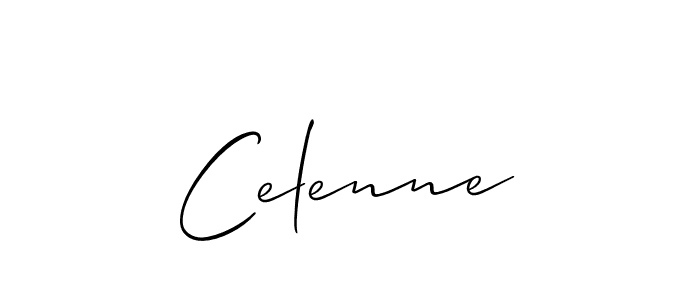 Allison_Script is a professional signature style that is perfect for those who want to add a touch of class to their signature. It is also a great choice for those who want to make their signature more unique. Get Celenne name to fancy signature for free. Celenne signature style 2 images and pictures png