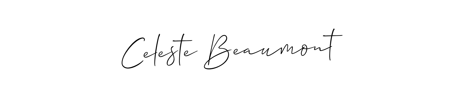 Also we have Celeste Beaumont name is the best signature style. Create professional handwritten signature collection using Allison_Script autograph style. Celeste Beaumont signature style 2 images and pictures png