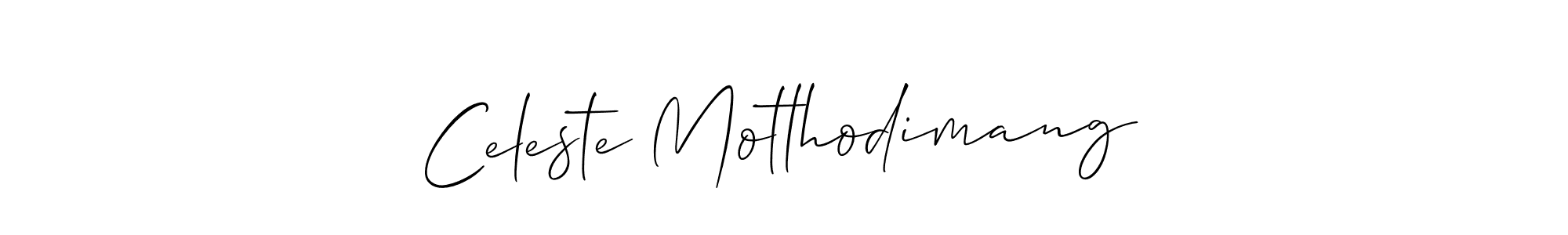 Design your own signature with our free online signature maker. With this signature software, you can create a handwritten (Allison_Script) signature for name Celeste Motlhodimang. Celeste Motlhodimang signature style 2 images and pictures png