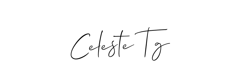 Design your own signature with our free online signature maker. With this signature software, you can create a handwritten (Allison_Script) signature for name Celeste Tg. Celeste Tg signature style 2 images and pictures png