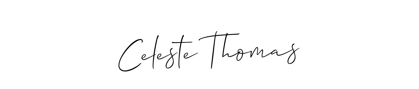 How to make Celeste Thomas name signature. Use Allison_Script style for creating short signs online. This is the latest handwritten sign. Celeste Thomas signature style 2 images and pictures png