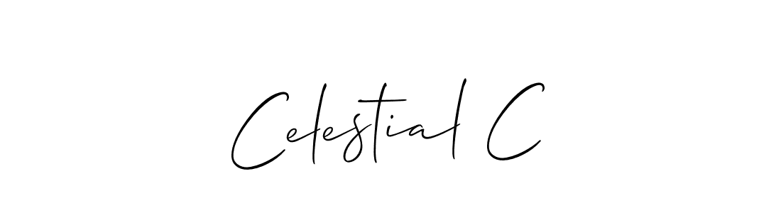 Allison_Script is a professional signature style that is perfect for those who want to add a touch of class to their signature. It is also a great choice for those who want to make their signature more unique. Get Celestial C name to fancy signature for free. Celestial C signature style 2 images and pictures png