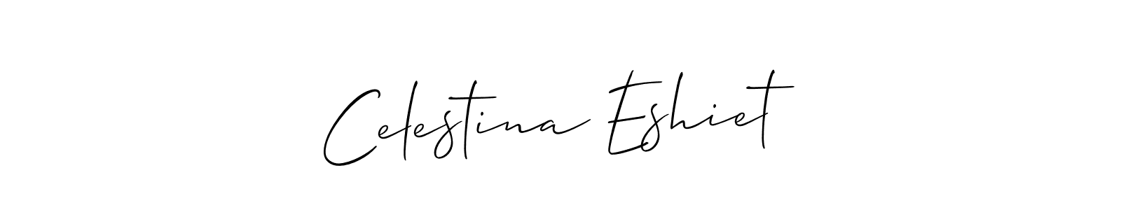 How to Draw Celestina Eshiet signature style? Allison_Script is a latest design signature styles for name Celestina Eshiet. Celestina Eshiet signature style 2 images and pictures png