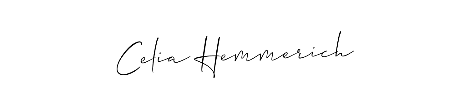 Use a signature maker to create a handwritten signature online. With this signature software, you can design (Allison_Script) your own signature for name Celia Hemmerich. Celia Hemmerich signature style 2 images and pictures png