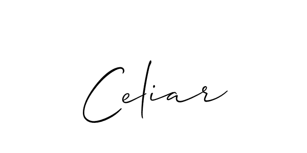 Also we have Celiar name is the best signature style. Create professional handwritten signature collection using Allison_Script autograph style. Celiar signature style 2 images and pictures png
