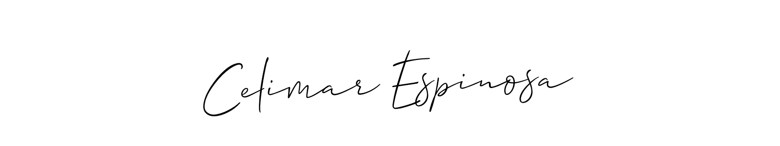 Design your own signature with our free online signature maker. With this signature software, you can create a handwritten (Allison_Script) signature for name Celimar Espinosa. Celimar Espinosa signature style 2 images and pictures png