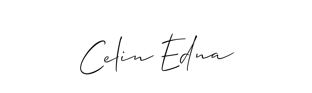 Design your own signature with our free online signature maker. With this signature software, you can create a handwritten (Allison_Script) signature for name Celin Edna. Celin Edna signature style 2 images and pictures png