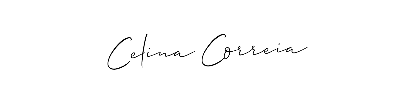 Create a beautiful signature design for name Celina Correia. With this signature (Allison_Script) fonts, you can make a handwritten signature for free. Celina Correia signature style 2 images and pictures png