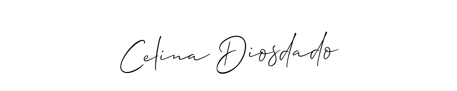 You should practise on your own different ways (Allison_Script) to write your name (Celina Diosdado) in signature. don't let someone else do it for you. Celina Diosdado signature style 2 images and pictures png