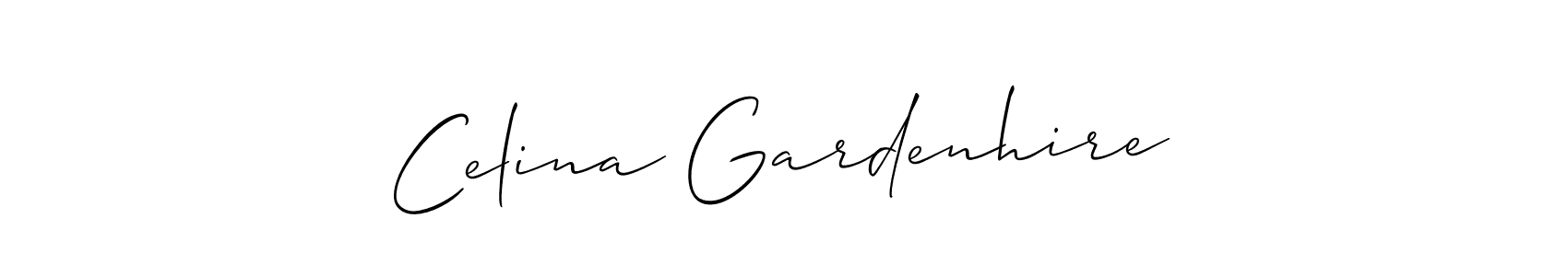 Design your own signature with our free online signature maker. With this signature software, you can create a handwritten (Allison_Script) signature for name Celina Gardenhire. Celina Gardenhire signature style 2 images and pictures png