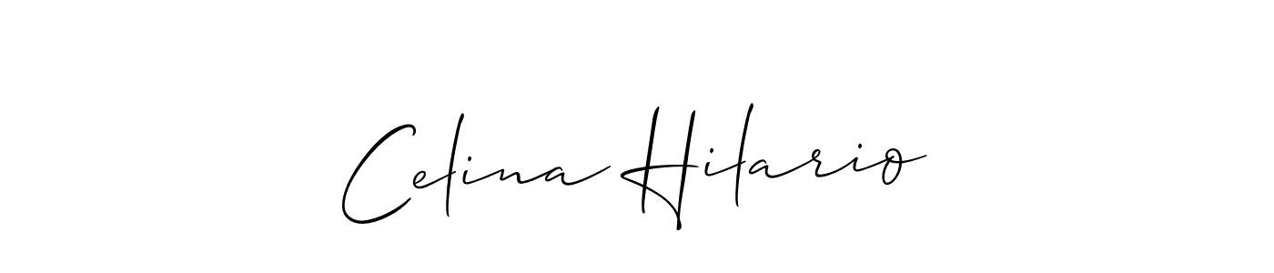 It looks lik you need a new signature style for name Celina Hilario. Design unique handwritten (Allison_Script) signature with our free signature maker in just a few clicks. Celina Hilario signature style 2 images and pictures png