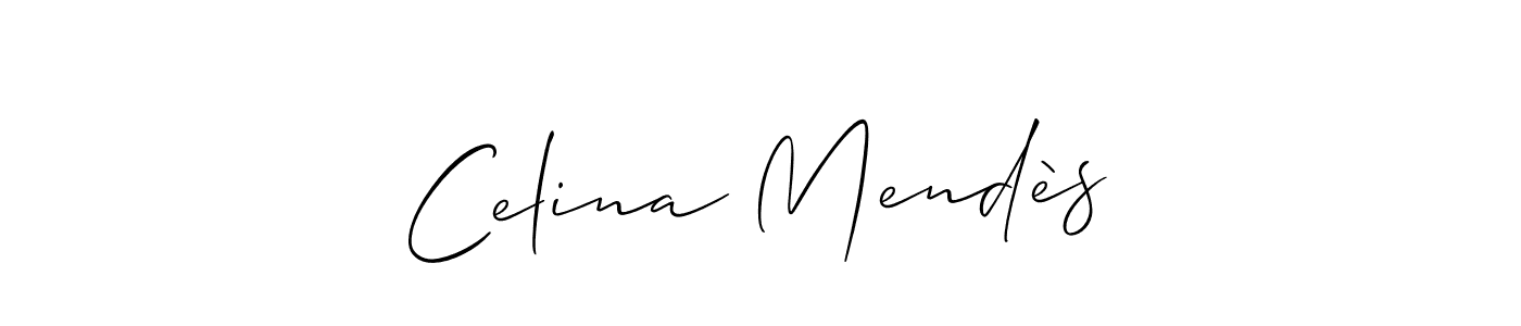 It looks lik you need a new signature style for name Celina Mendès. Design unique handwritten (Allison_Script) signature with our free signature maker in just a few clicks. Celina Mendès signature style 2 images and pictures png