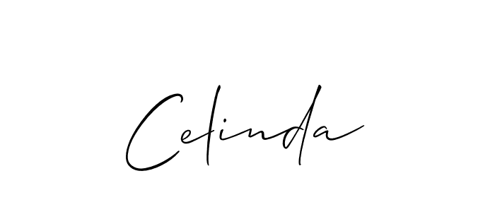 Use a signature maker to create a handwritten signature online. With this signature software, you can design (Allison_Script) your own signature for name Celinda. Celinda signature style 2 images and pictures png