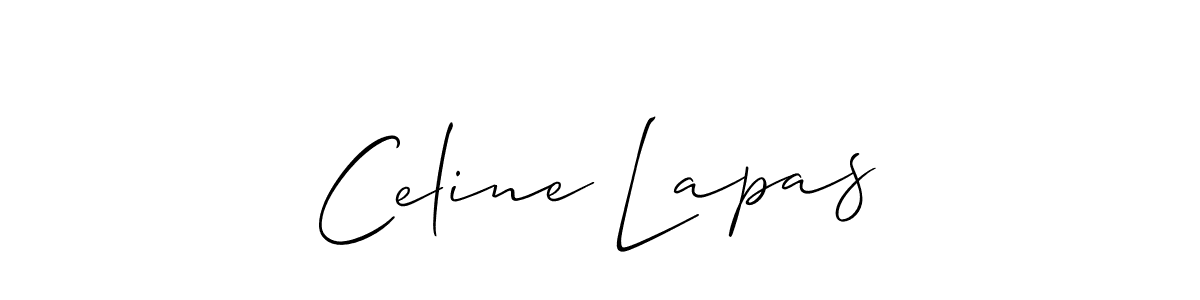 Also we have Celine Lapas name is the best signature style. Create professional handwritten signature collection using Allison_Script autograph style. Celine Lapas signature style 2 images and pictures png