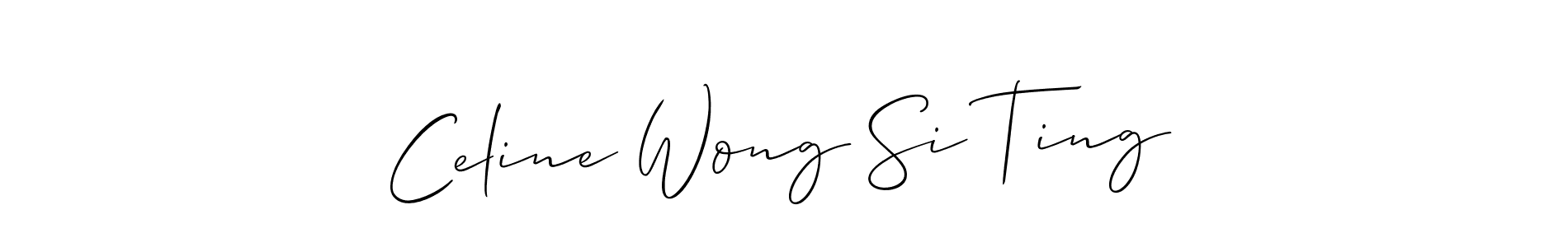 Use a signature maker to create a handwritten signature online. With this signature software, you can design (Allison_Script) your own signature for name Celine Wong Si Ting. Celine Wong Si Ting signature style 2 images and pictures png