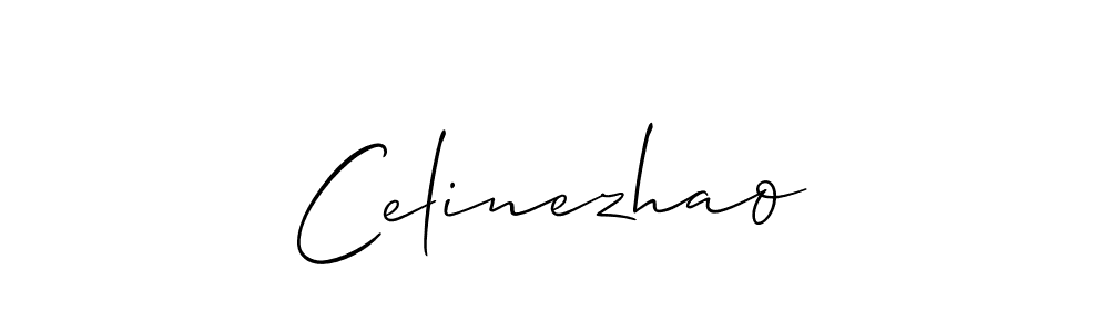 Create a beautiful signature design for name Celinezhao. With this signature (Allison_Script) fonts, you can make a handwritten signature for free. Celinezhao signature style 2 images and pictures png
