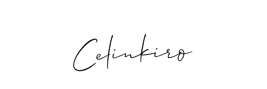 Also You can easily find your signature by using the search form. We will create Celinkiro name handwritten signature images for you free of cost using Allison_Script sign style. Celinkiro signature style 2 images and pictures png