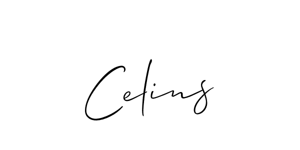 You should practise on your own different ways (Allison_Script) to write your name (Celins) in signature. don't let someone else do it for you. Celins signature style 2 images and pictures png