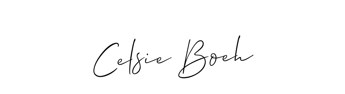 Also You can easily find your signature by using the search form. We will create Celsie Boeh name handwritten signature images for you free of cost using Allison_Script sign style. Celsie Boeh signature style 2 images and pictures png
