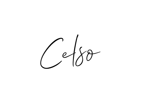 Create a beautiful signature design for name Celso. With this signature (Allison_Script) fonts, you can make a handwritten signature for free. Celso signature style 2 images and pictures png