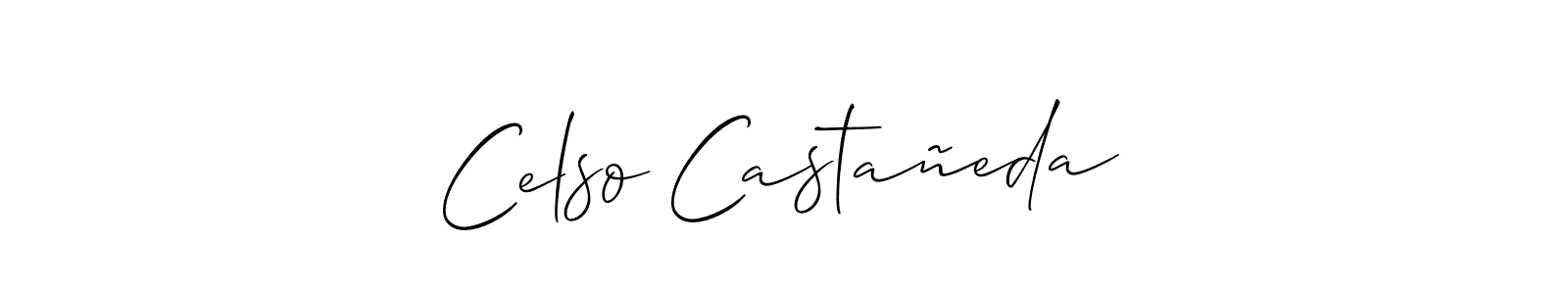 Use a signature maker to create a handwritten signature online. With this signature software, you can design (Allison_Script) your own signature for name Celso Castañeda. Celso Castañeda signature style 2 images and pictures png