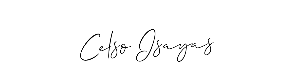 Also we have Celso Isayas name is the best signature style. Create professional handwritten signature collection using Allison_Script autograph style. Celso Isayas signature style 2 images and pictures png
