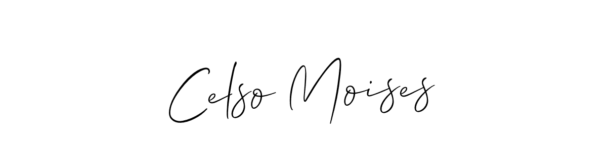 Design your own signature with our free online signature maker. With this signature software, you can create a handwritten (Allison_Script) signature for name Celso Moises. Celso Moises signature style 2 images and pictures png