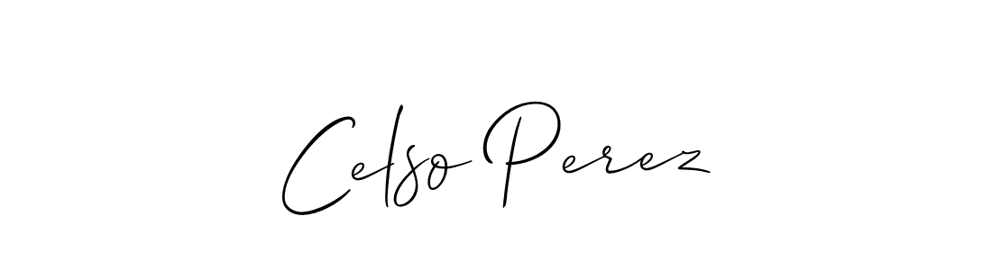 Create a beautiful signature design for name Celso Perez. With this signature (Allison_Script) fonts, you can make a handwritten signature for free. Celso Perez signature style 2 images and pictures png