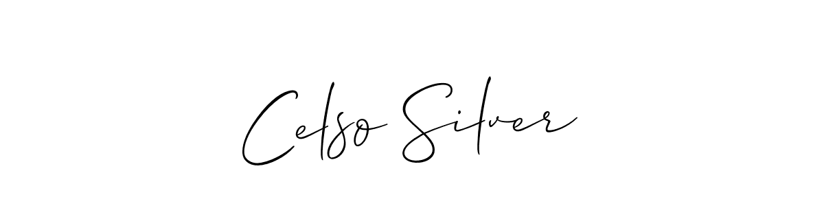 Make a short Celso Silver signature style. Manage your documents anywhere anytime using Allison_Script. Create and add eSignatures, submit forms, share and send files easily. Celso Silver signature style 2 images and pictures png