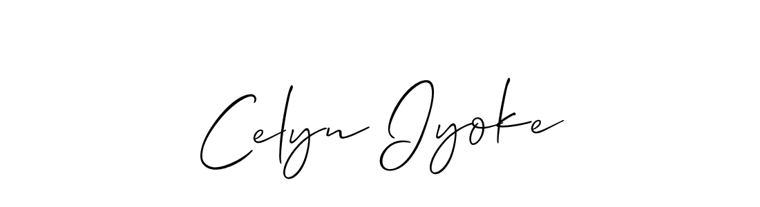How to make Celyn Iyoke signature? Allison_Script is a professional autograph style. Create handwritten signature for Celyn Iyoke name. Celyn Iyoke signature style 2 images and pictures png