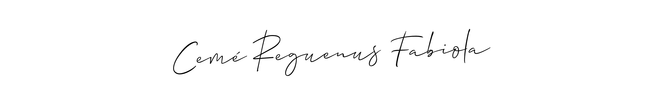 Design your own signature with our free online signature maker. With this signature software, you can create a handwritten (Allison_Script) signature for name Cemé Reguenus Fabiola. Cemé Reguenus Fabiola signature style 2 images and pictures png