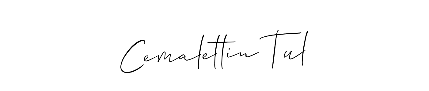 Design your own signature with our free online signature maker. With this signature software, you can create a handwritten (Allison_Script) signature for name Cemalettin Tul. Cemalettin Tul signature style 2 images and pictures png