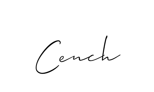 Allison_Script is a professional signature style that is perfect for those who want to add a touch of class to their signature. It is also a great choice for those who want to make their signature more unique. Get Cench name to fancy signature for free. Cench signature style 2 images and pictures png